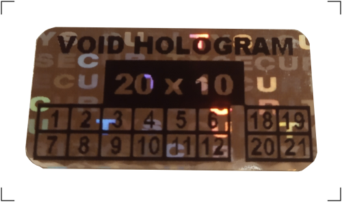 Scellé Void hologramme 20 × 10