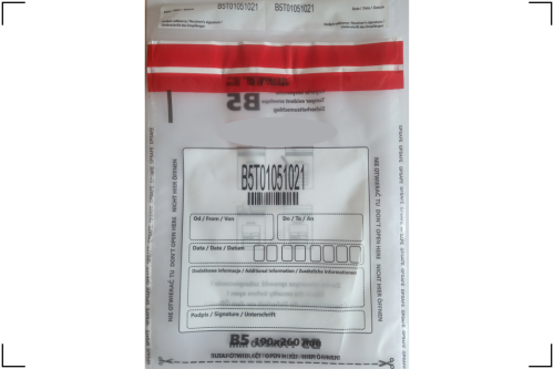 Enveloppe de sécurité B5 transparente