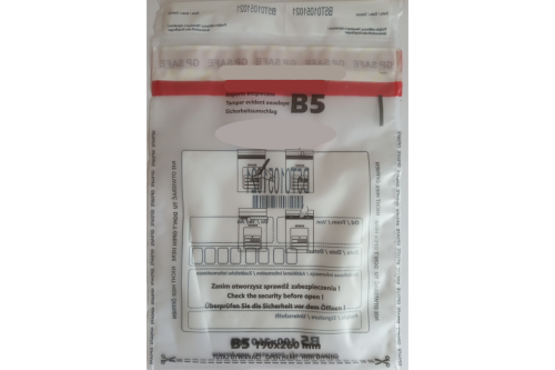 Enveloppe de sécurité B5 transparente